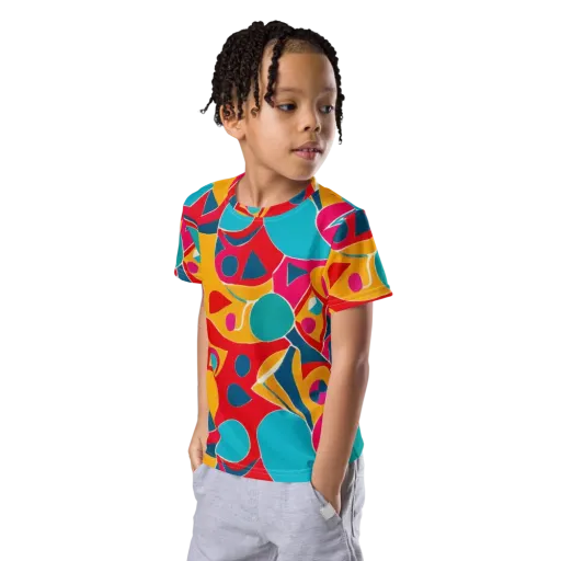 Chromatic Jumble on a Kids Crew Neck T-Shirt