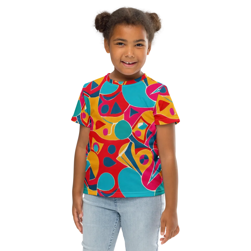 Chromatic Jumble on Kids Crew Neck T-Shirt — Front