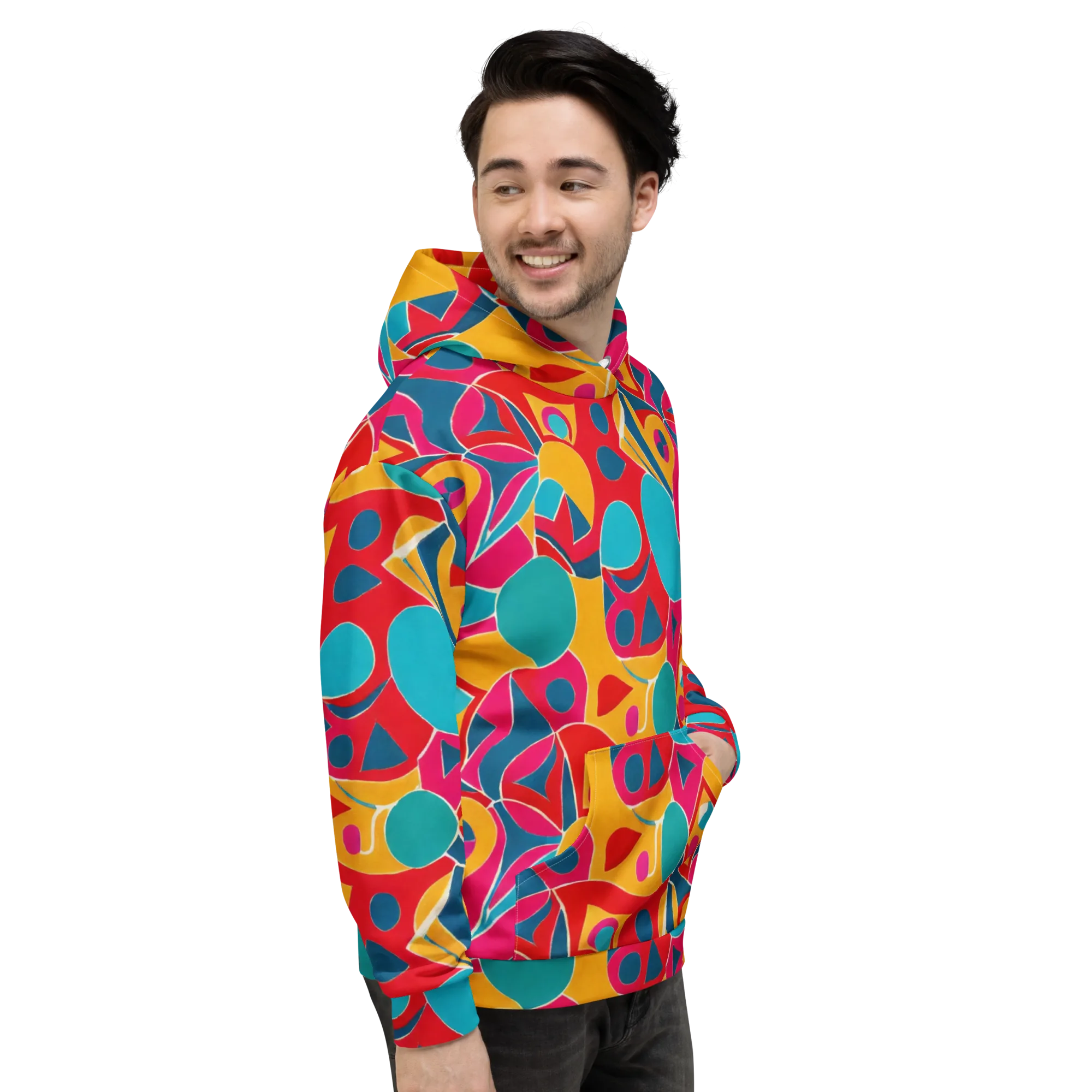 Chromatic Jumble on Hoodie — Right