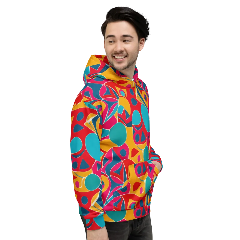 Chromatic Jumble on Hoodie — Right