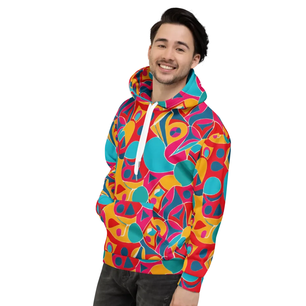 Chromatic Jumble on Hoodie — Left