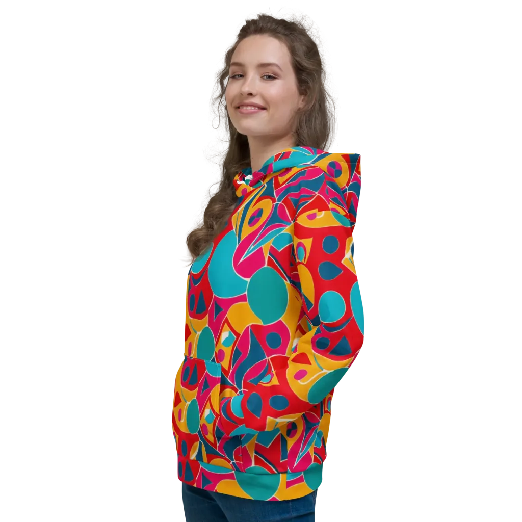 Chromatic Jumble on Hoodie — Left