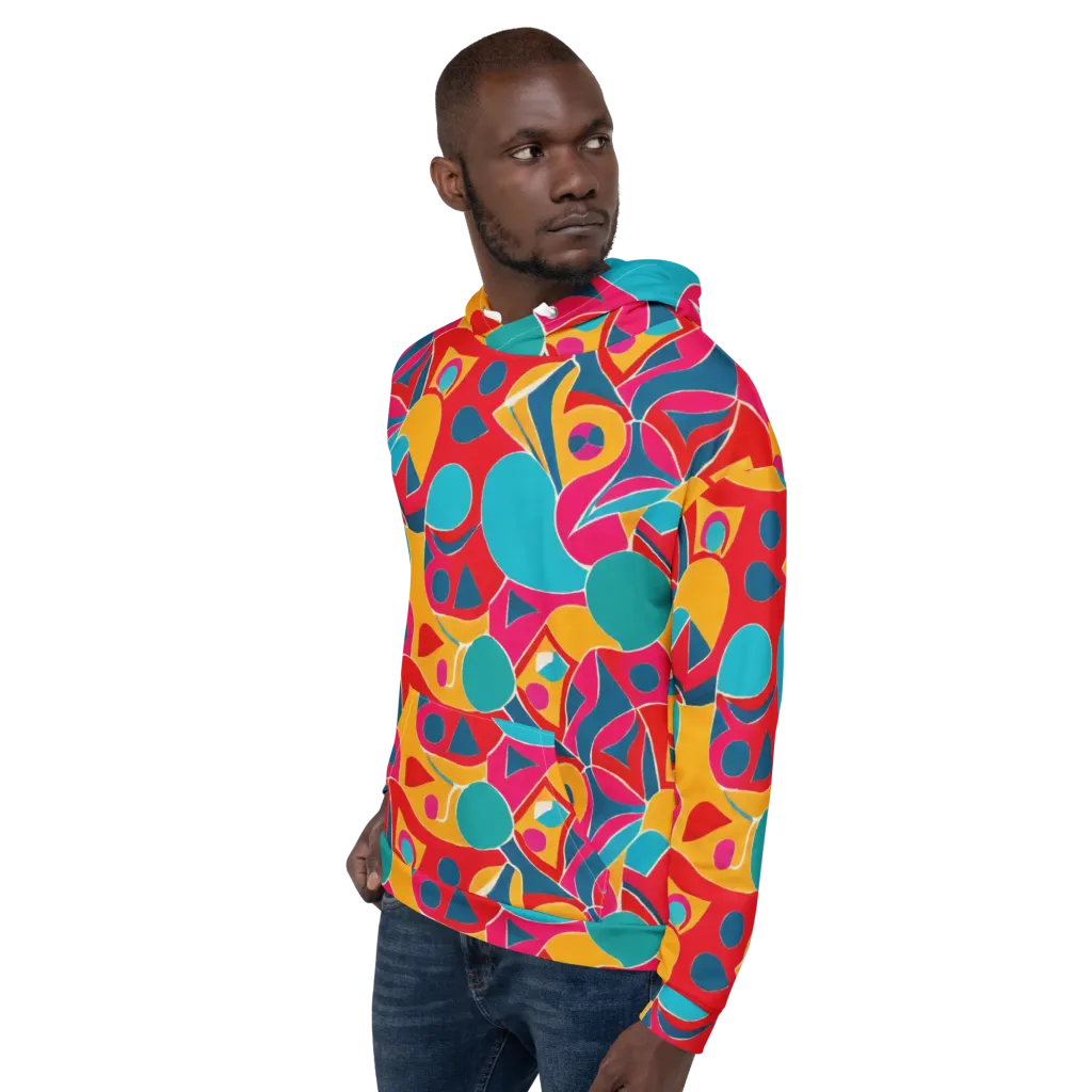 Chromatic Jumble on Hoodie — Left