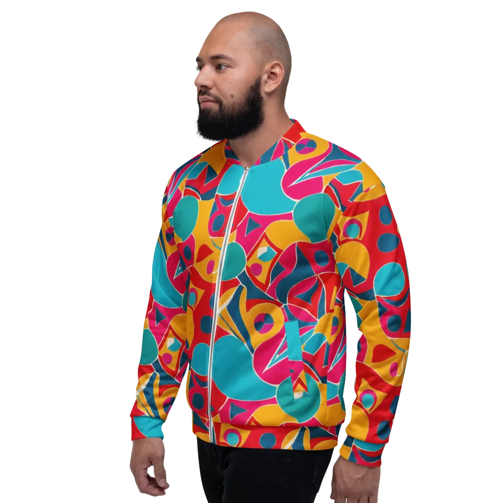 Chromatic Jumble on Bomber Jacket — Left
