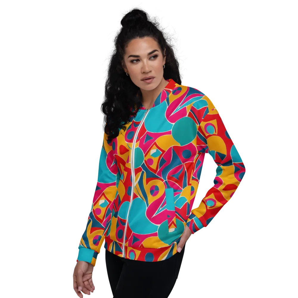 Chromatic Jumble on Bomber Jacket — Left