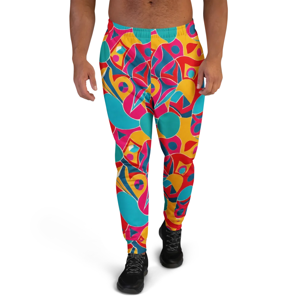 Chromatic Jumble on Men's Joggers — Front