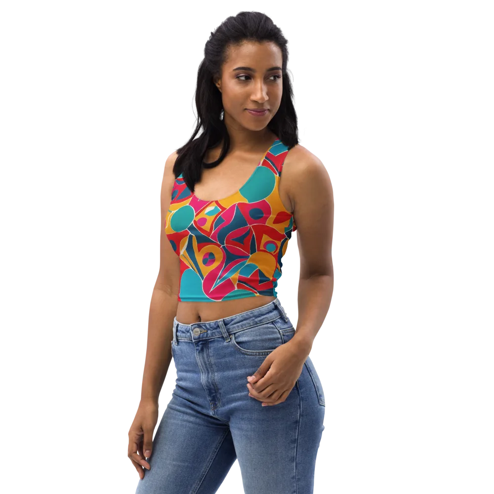 Chromatic Jumble on Crop Top — Left Front