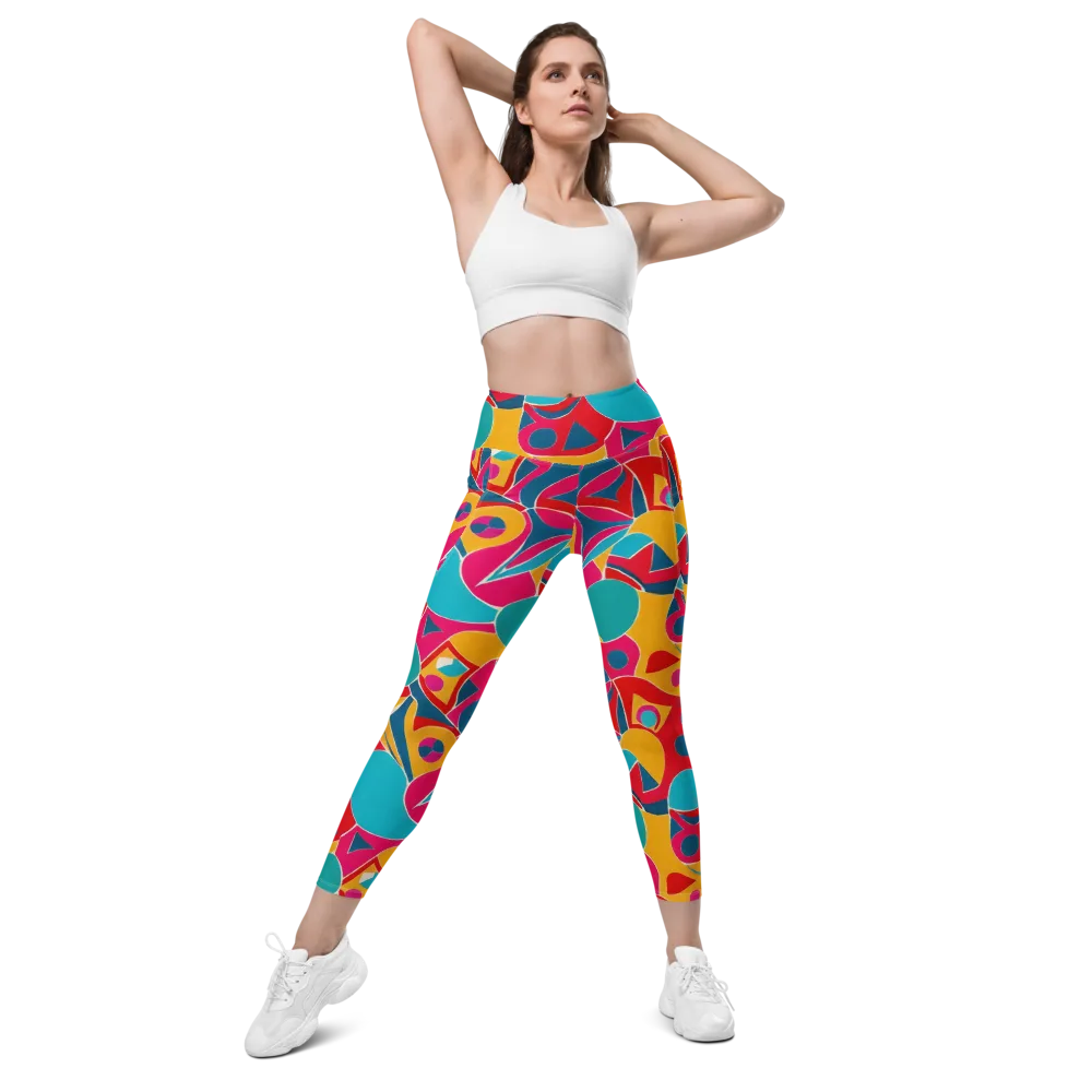 Chromatic Jumble on Leggings with Pockets — Front