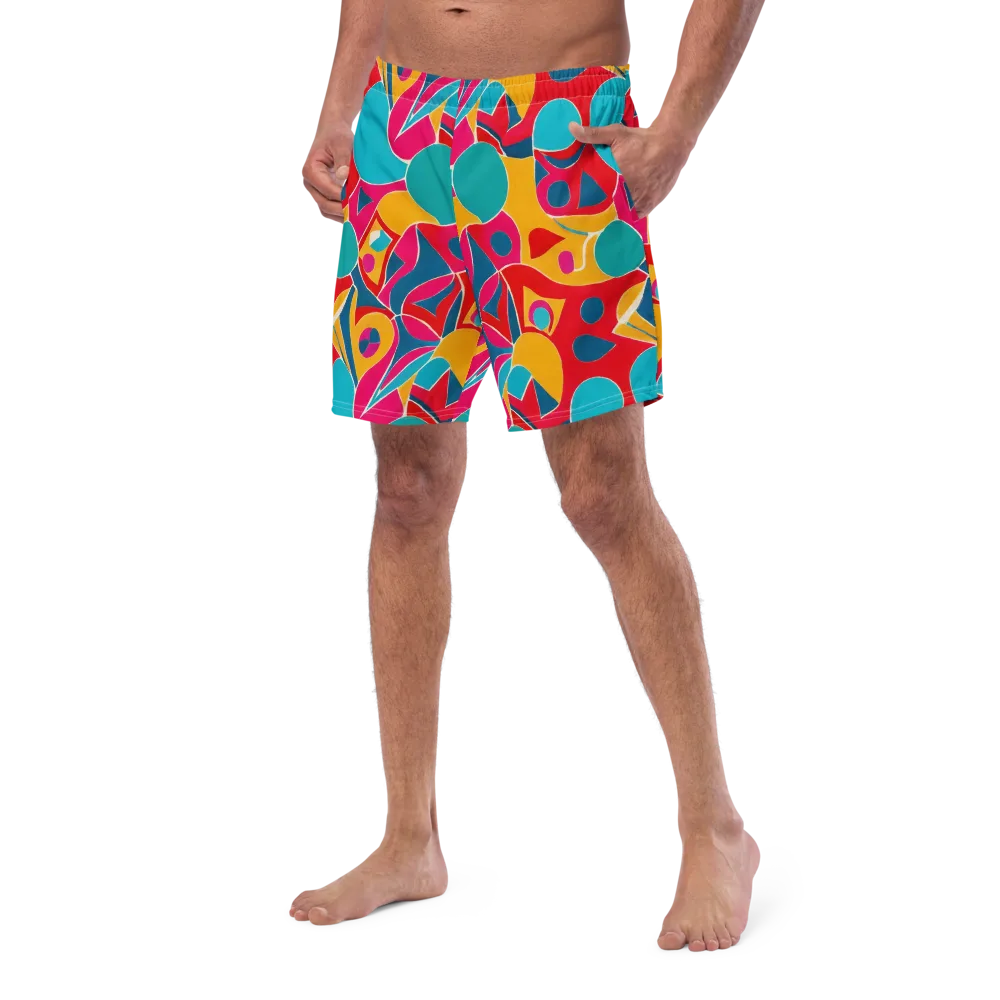 Chromatic Jumble on Swim Trunks — Left Front