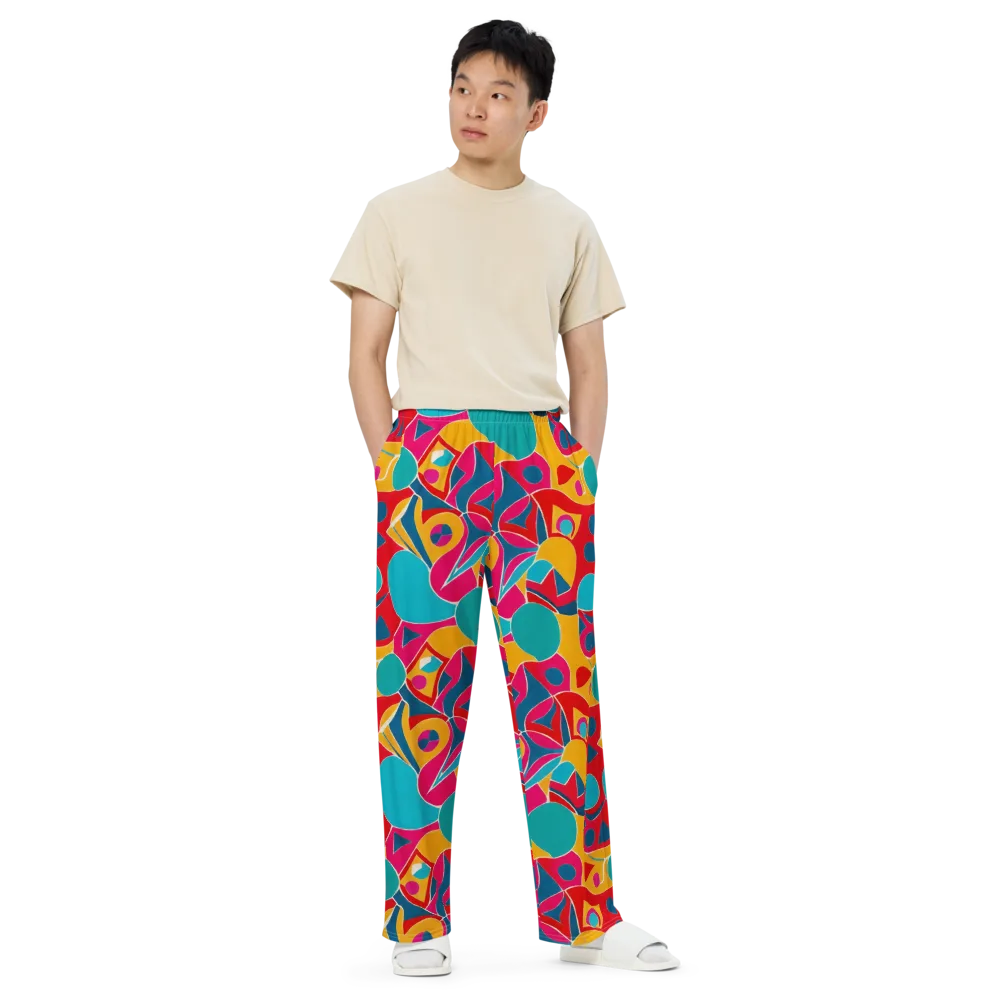 Chromatic Jumble on Wide-Leg Pants — Front