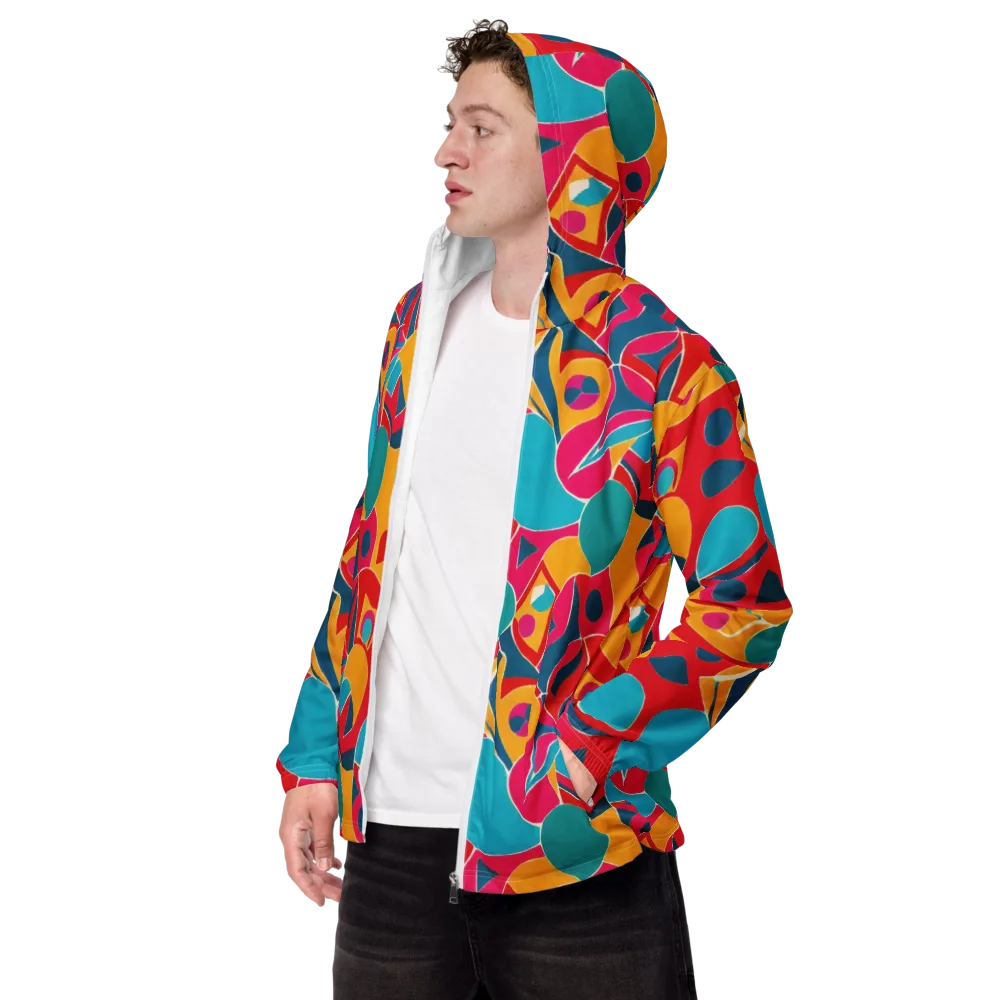 Chromatic Jumble on Men's Windbreaker — Left Front