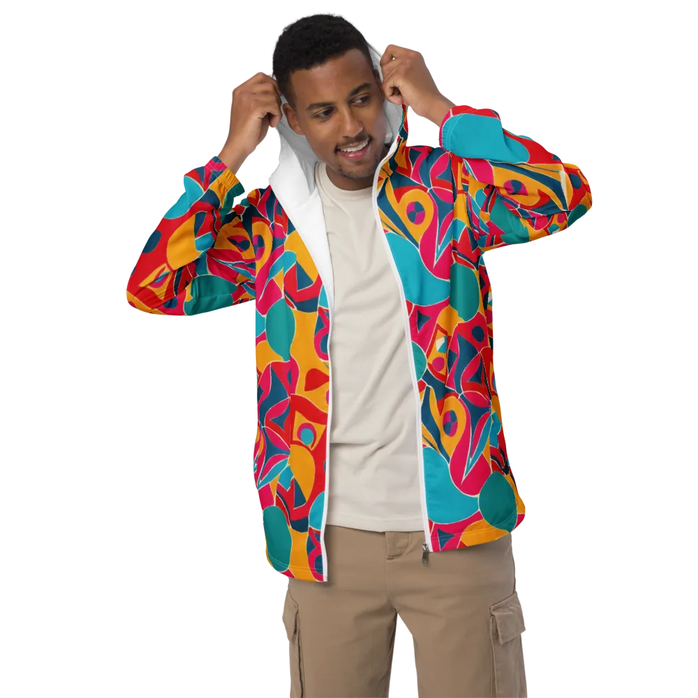 Chromatic Jumble on Men's Windbreaker — Front