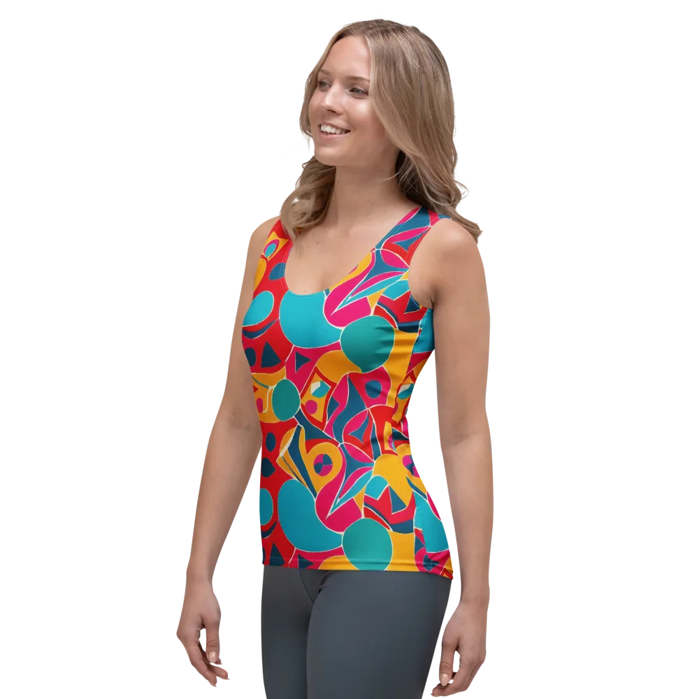Chromatic Jumble on Women's Tank Top — Left Front