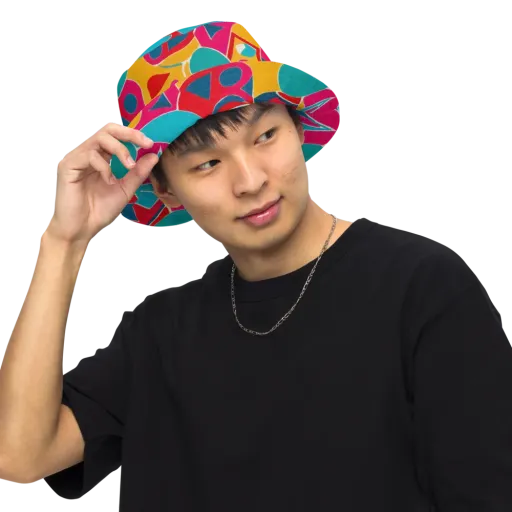Chromatic Jumble on a Reversible Bucket Hat