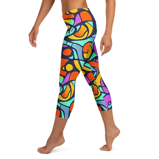 Ultraviolet Pop on a Capri Leggings