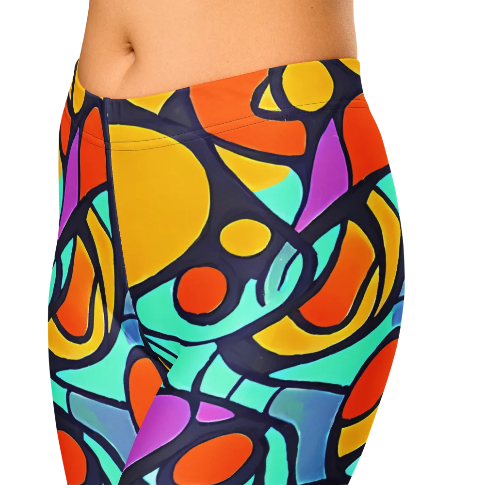 Ultraviolet Pop on Capri Leggings — Zoomed-in