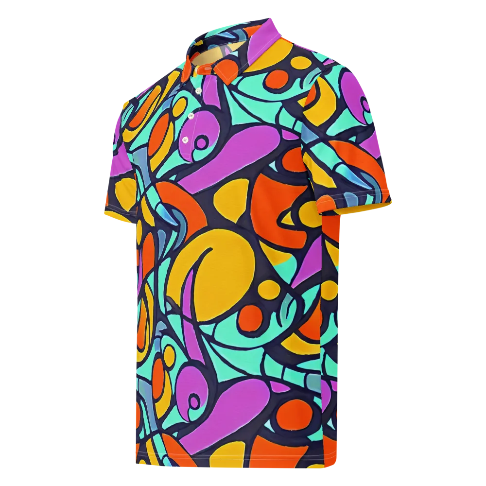 Ultraviolet Pop on Men's Slim Fit Polo Shirt — Left Front