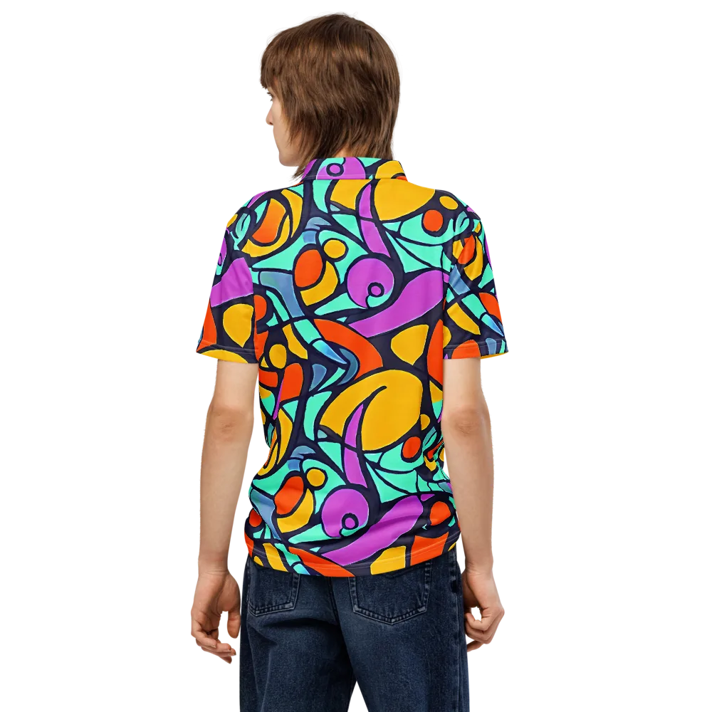 Ultraviolet Pop on Men's Slim Fit Polo Shirt — Back