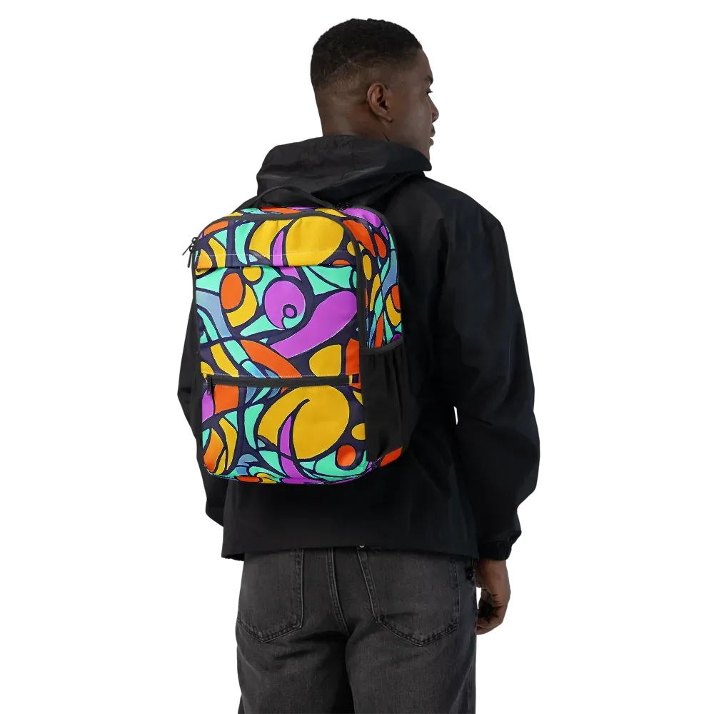 Ultraviolet Pop on Utility Backpack — Back