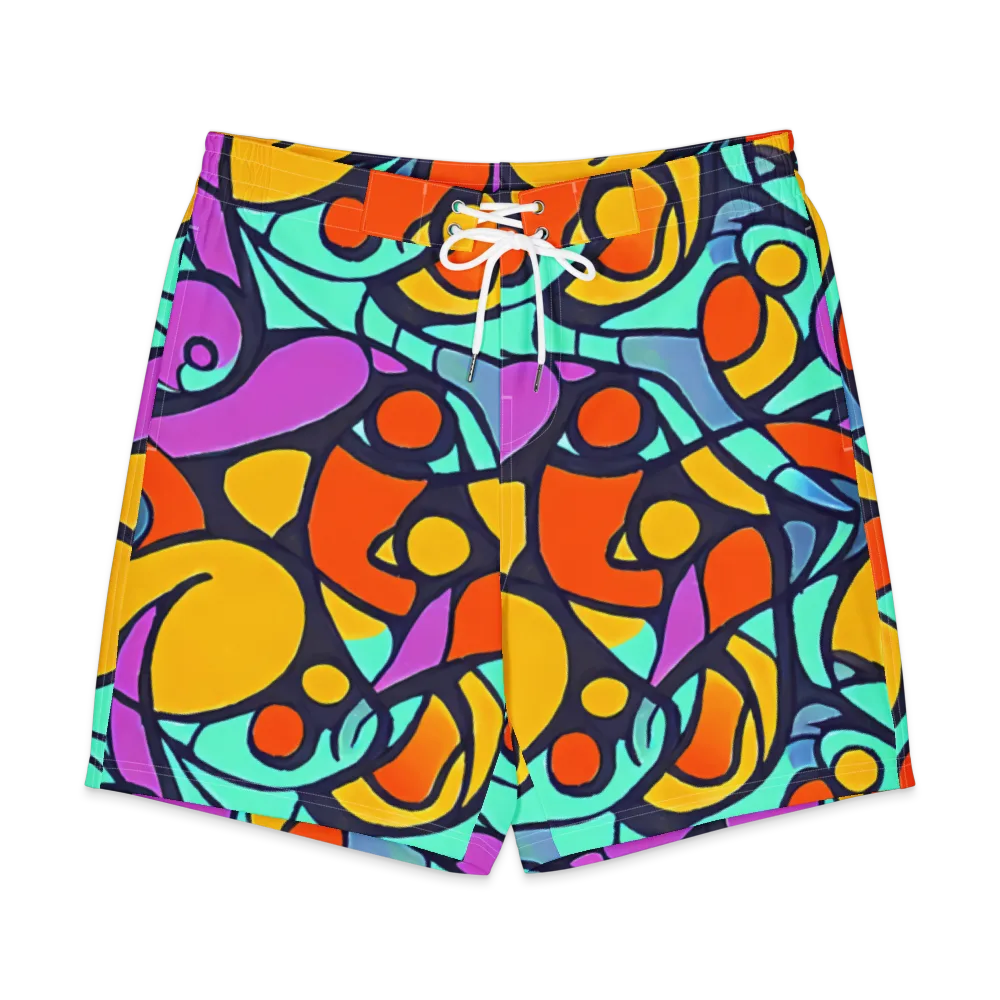 Ultraviolet Pop on Men's Board Shorts — Front
