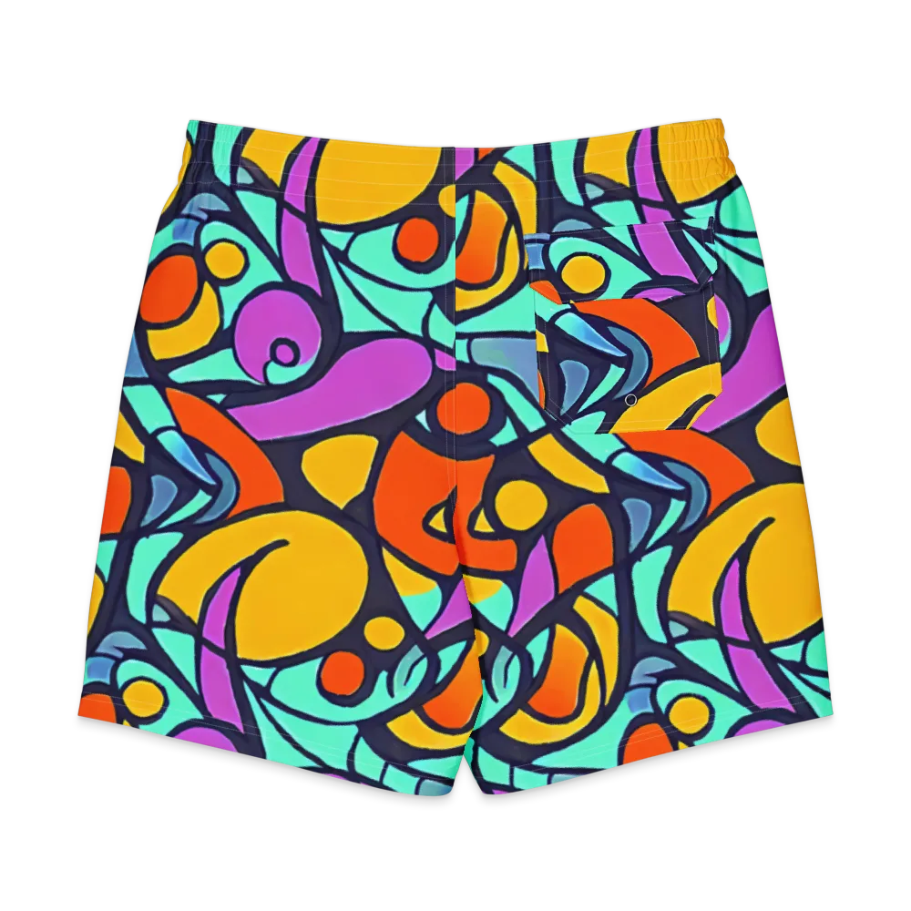 Ultraviolet Pop on Men's Board Shorts — Back