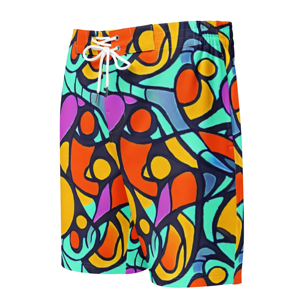 Ultraviolet Pop on Men's Board Shorts — Front