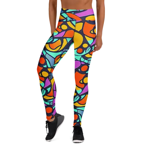 Ultraviolet Pop on a Yoga Leggings