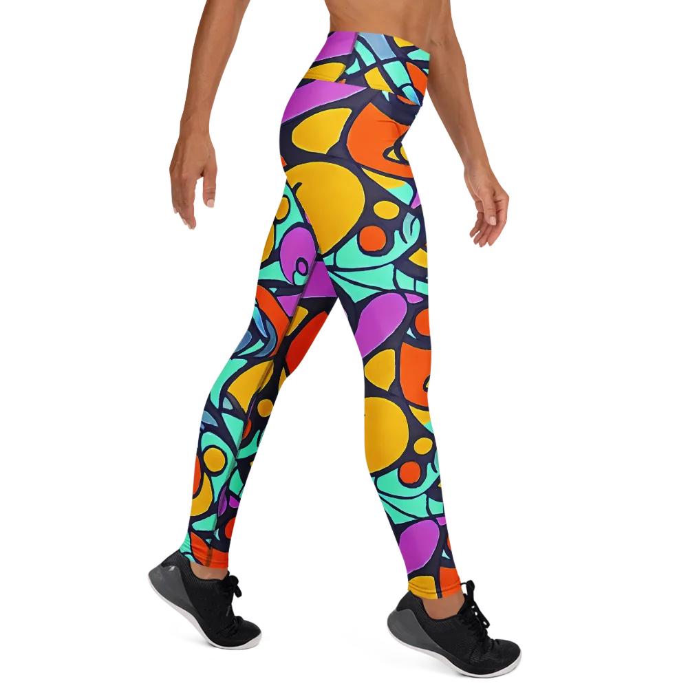 Ultraviolet Pop on Yoga Leggings — Right