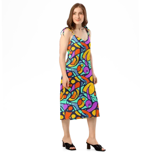 Ultraviolet Pop on a Slip Dress