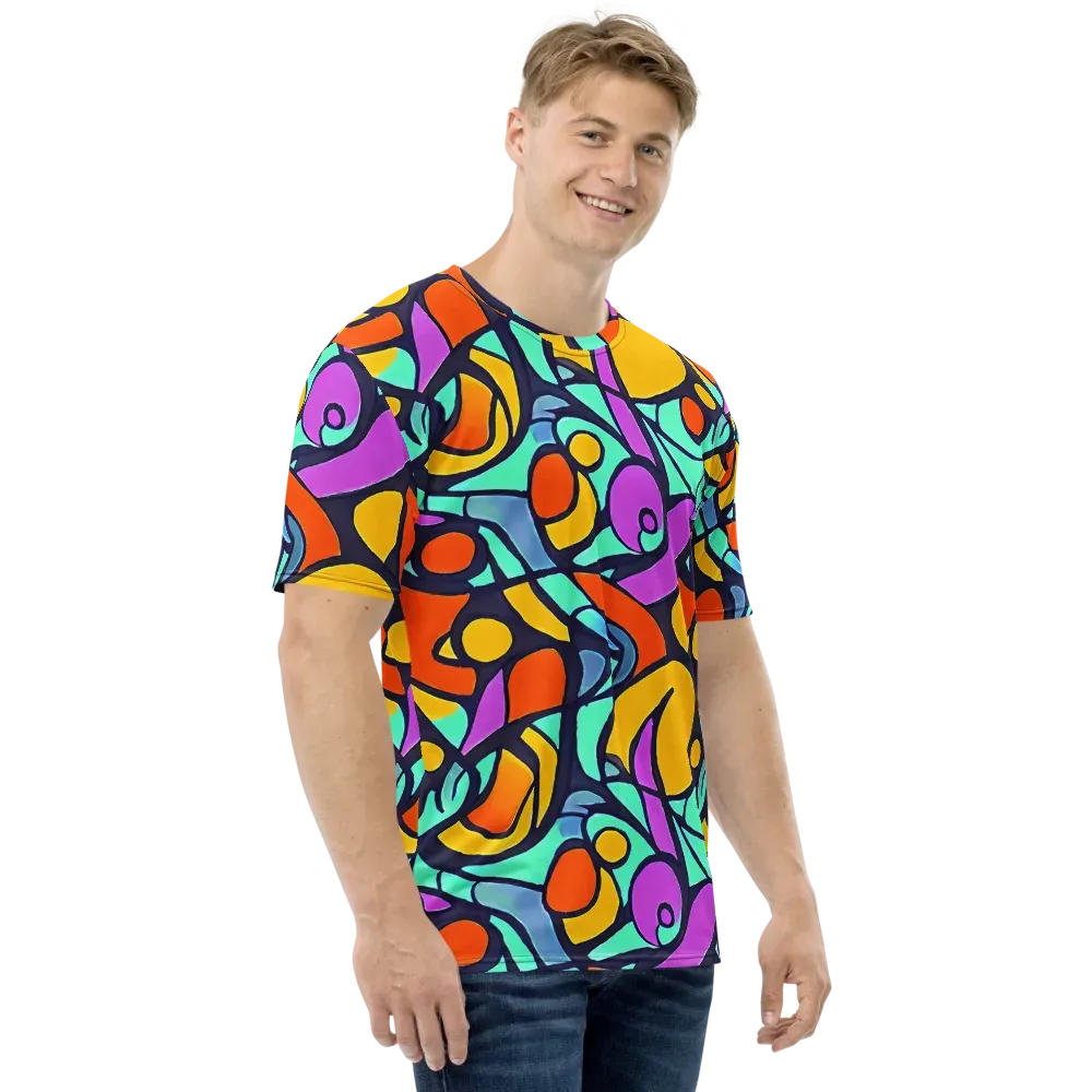 Ultraviolet Pop on Men's Crew Neck T-Shirt — Right