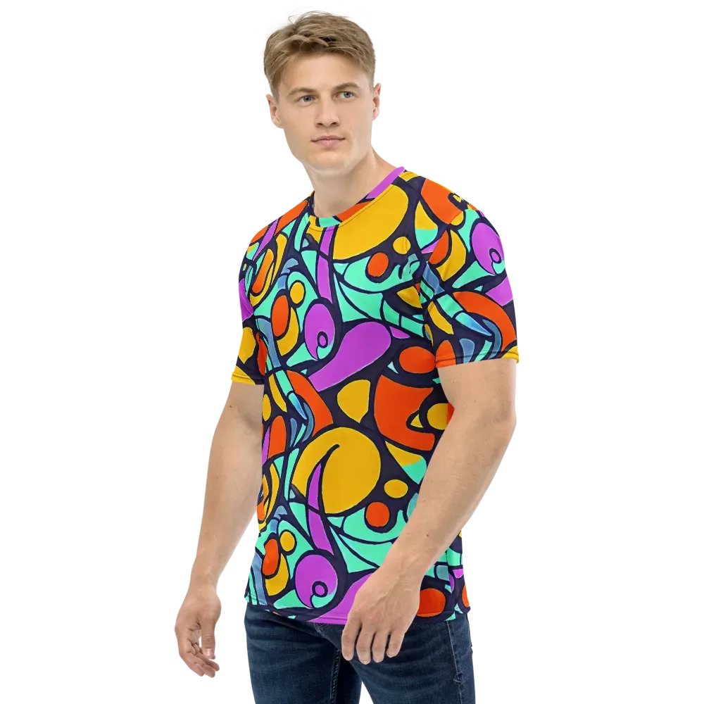 Ultraviolet Pop on Men's Crew Neck T-Shirt — Left