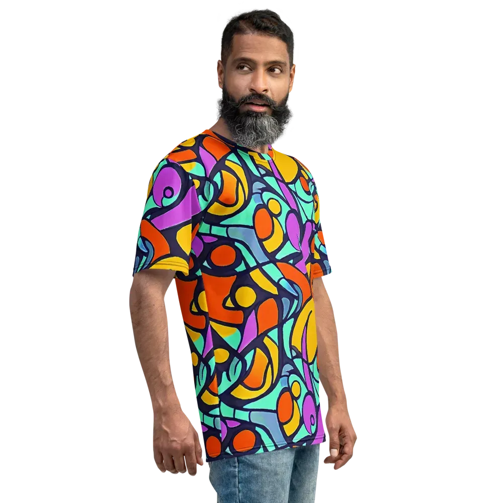 Ultraviolet Pop on Men's Crew Neck T-Shirt — Right