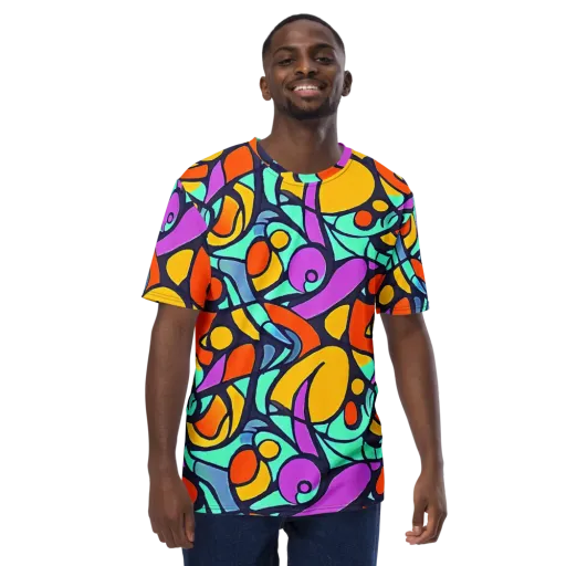 Ultraviolet Pop on a Men's Crew Neck T-Shirt