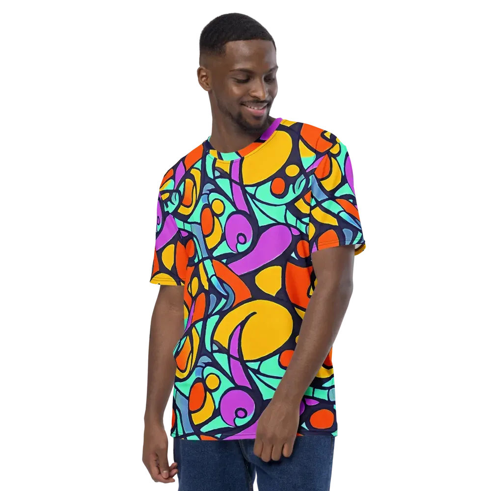 Ultraviolet Pop on Men's Crew Neck T-Shirt — Left