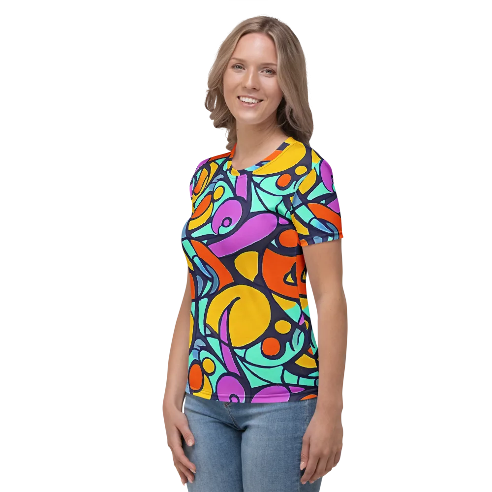 Ultraviolet Pop on Women's Crew Neck T-Shirt — Left
