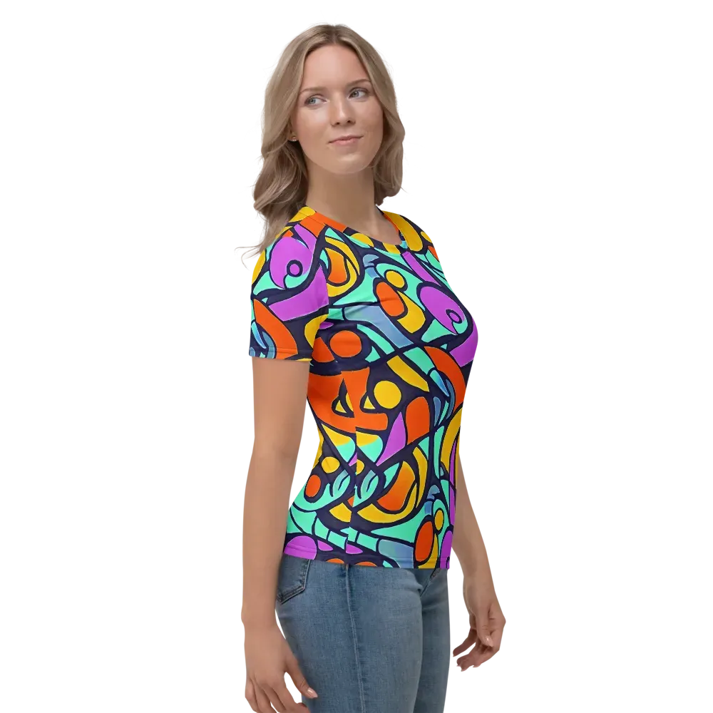 Ultraviolet Pop on Women's Crew Neck T-Shirt — Right