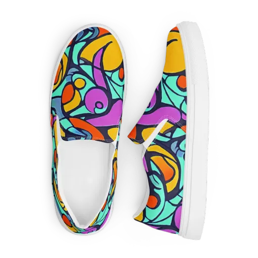 Ultraviolet Pop on a Men's Slip-On Canvas Shoes