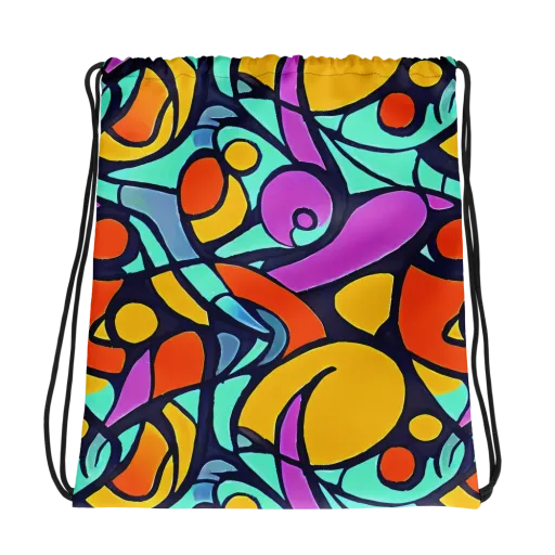 Ultraviolet Pop on a Drawstring Bag