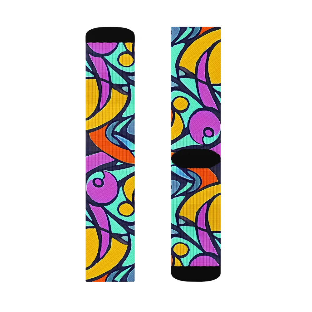 Ultraviolet Pop on Socks — Right Sock