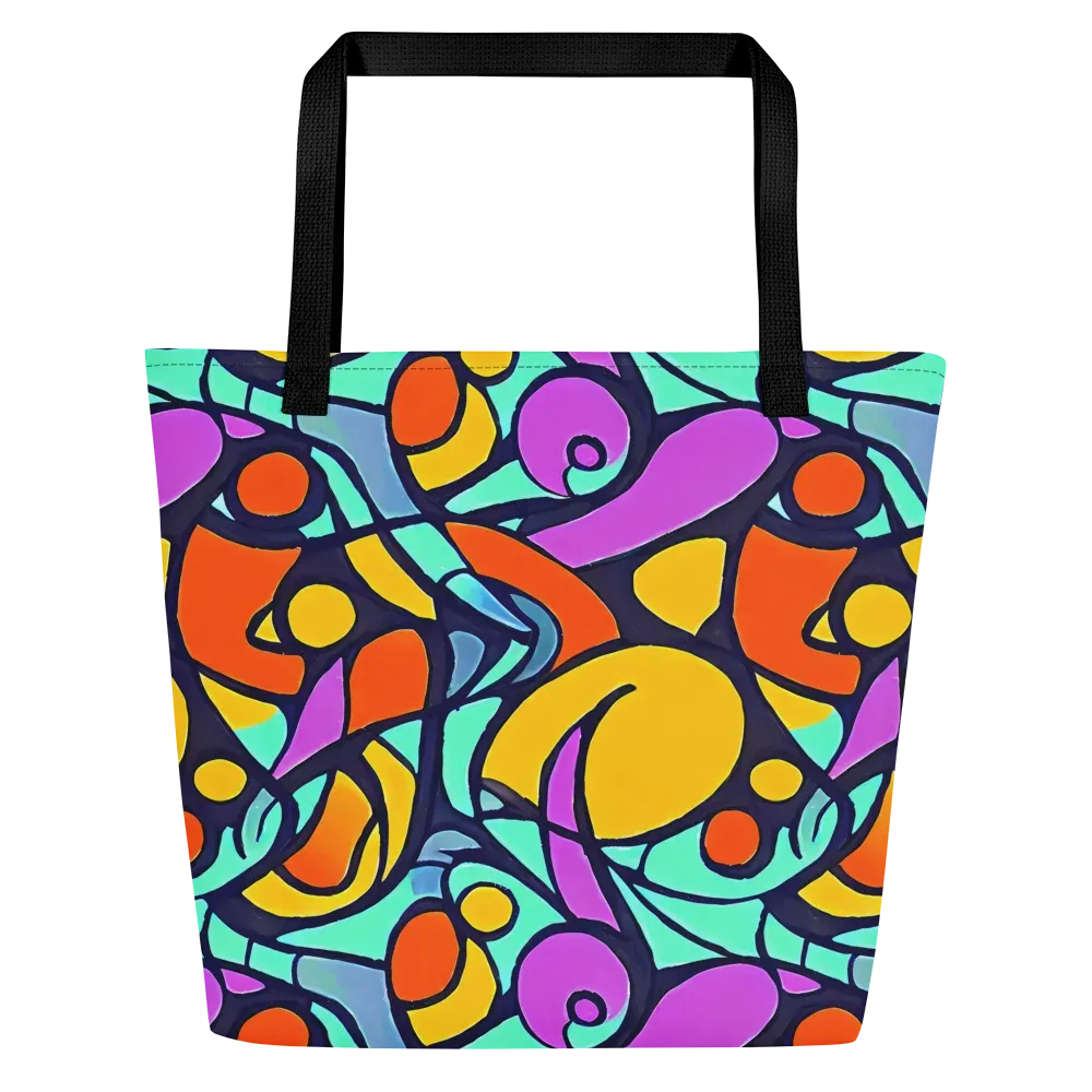 Ultraviolet Pop on Large Tote Bag W/ Pocket — Front