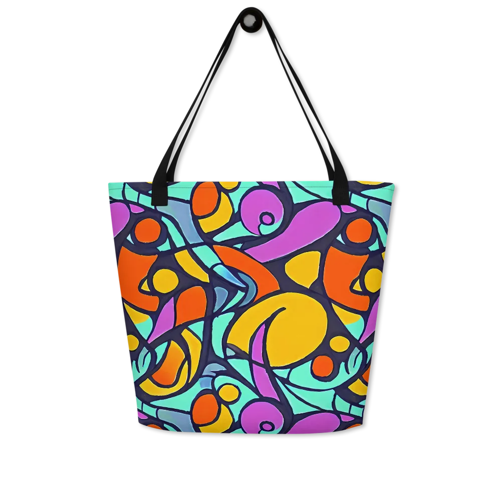 Ultraviolet Pop on Large Tote Bag W/ Pocket — Front