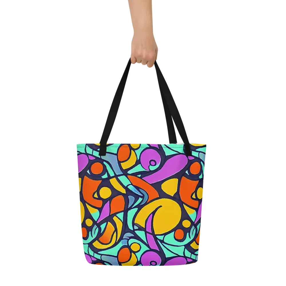 Ultraviolet Pop on Large Tote Bag W/ Pocket — Front