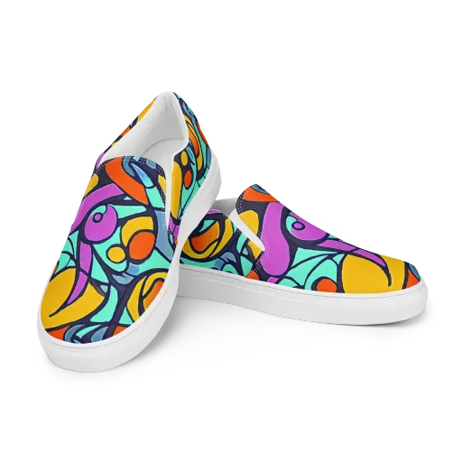 Ultraviolet Pop on a Women's Slip-On Canvas Shoes