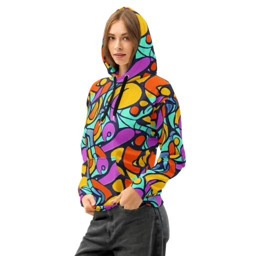 Ultraviolet Pop on a Cotton Hoodie