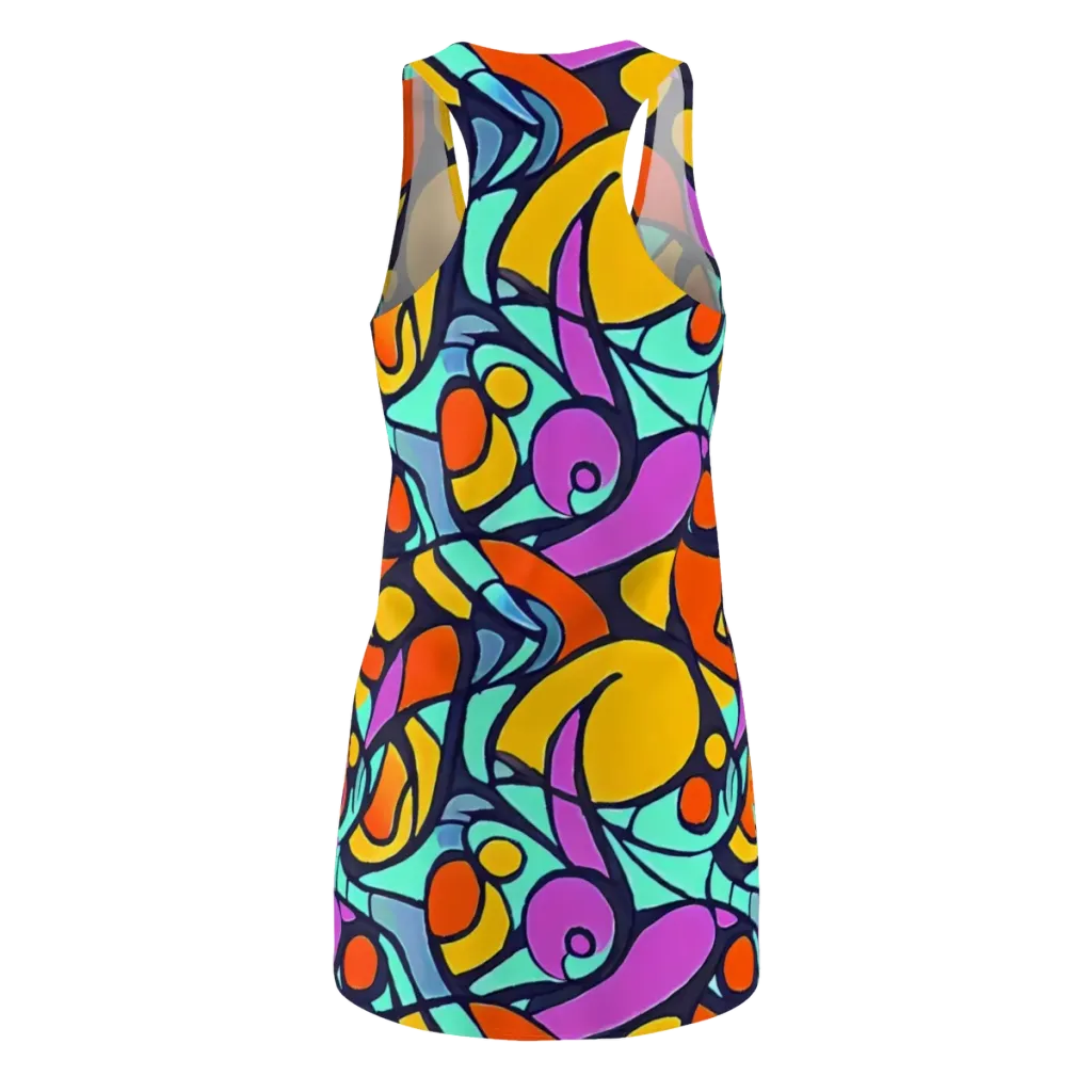 Ultraviolet Pop on Racerback Dress — Back