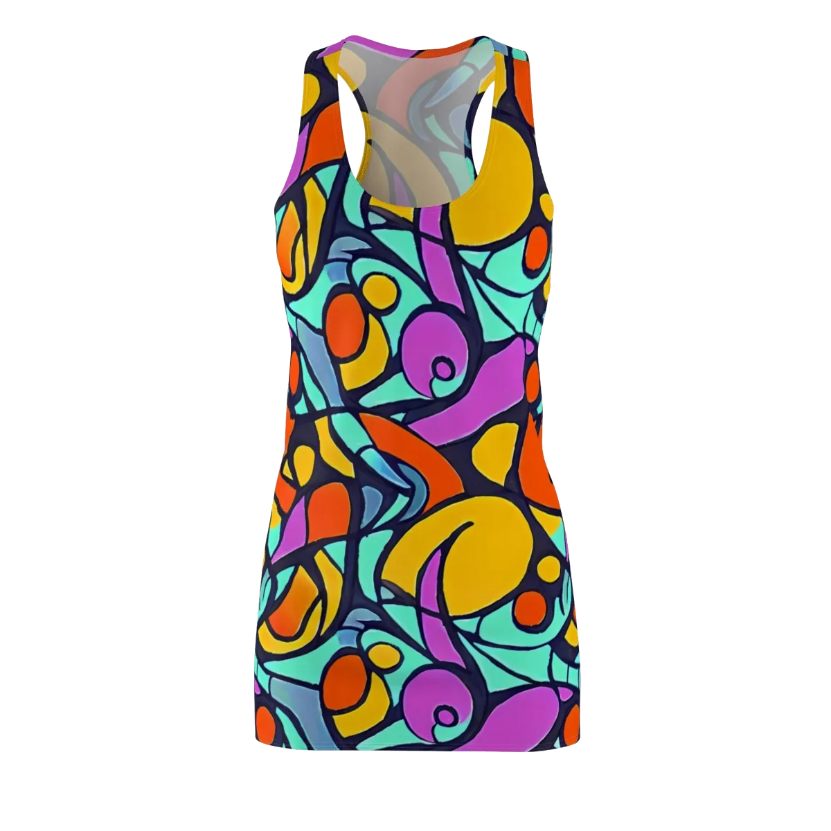 Ultraviolet Pop on Racerback Dress — Front