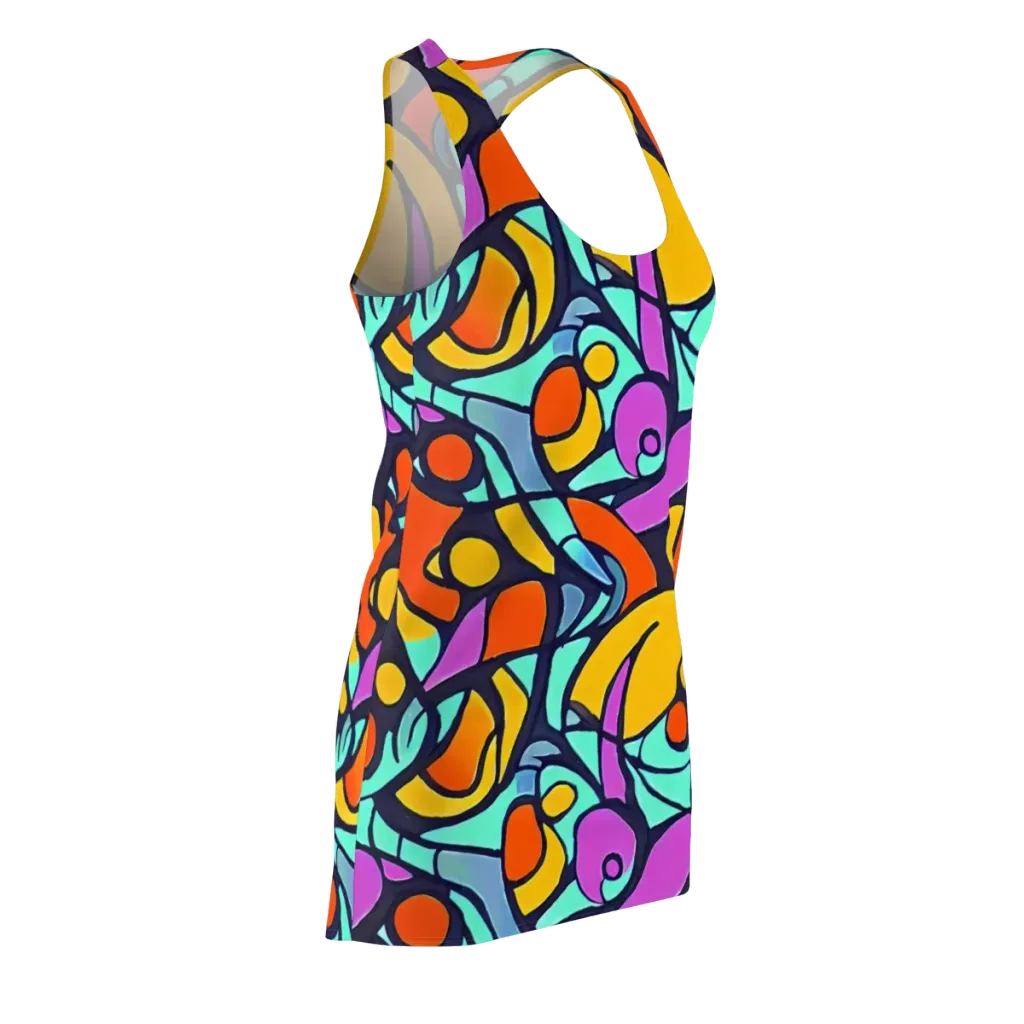 Ultraviolet Pop on Racerback Dress — Front Side