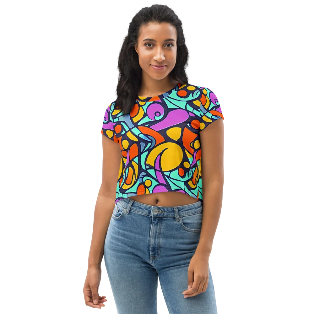 Ultraviolet Pop on Crop Tee — Front