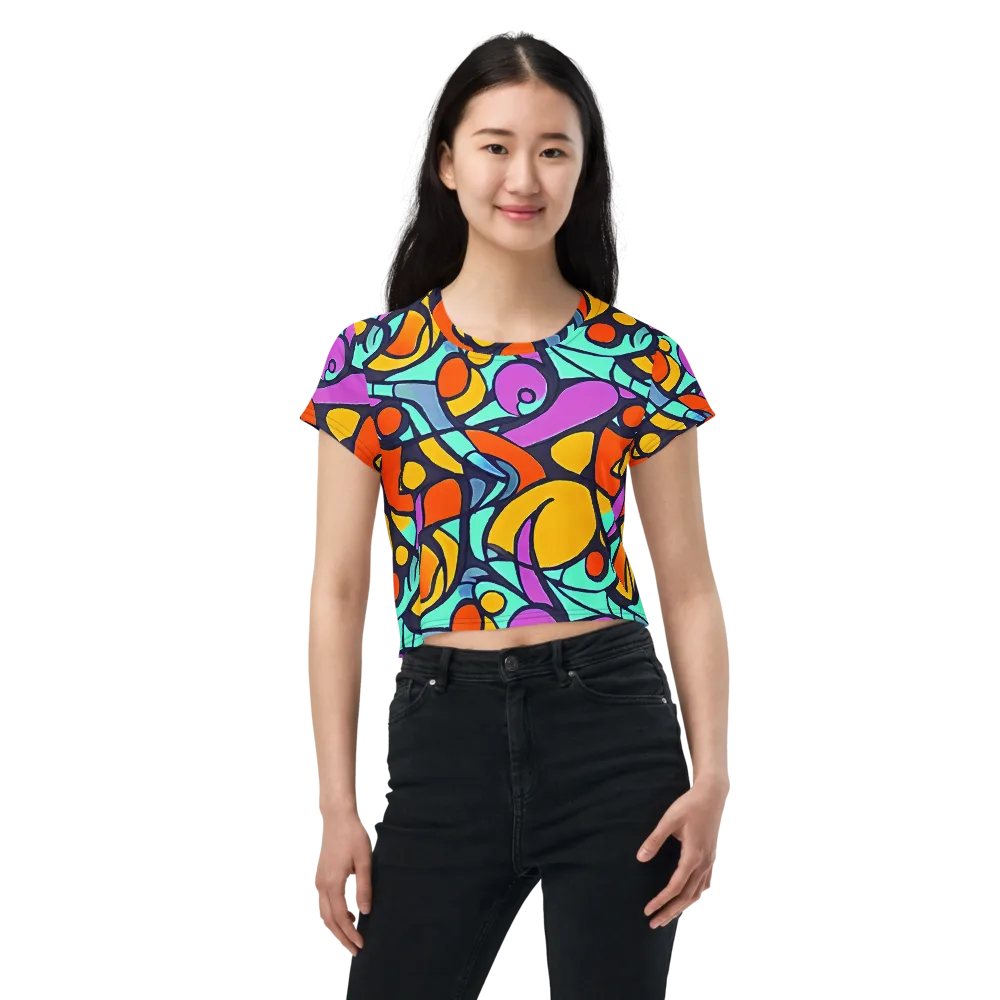 Ultraviolet Pop on Crop Tee — Front