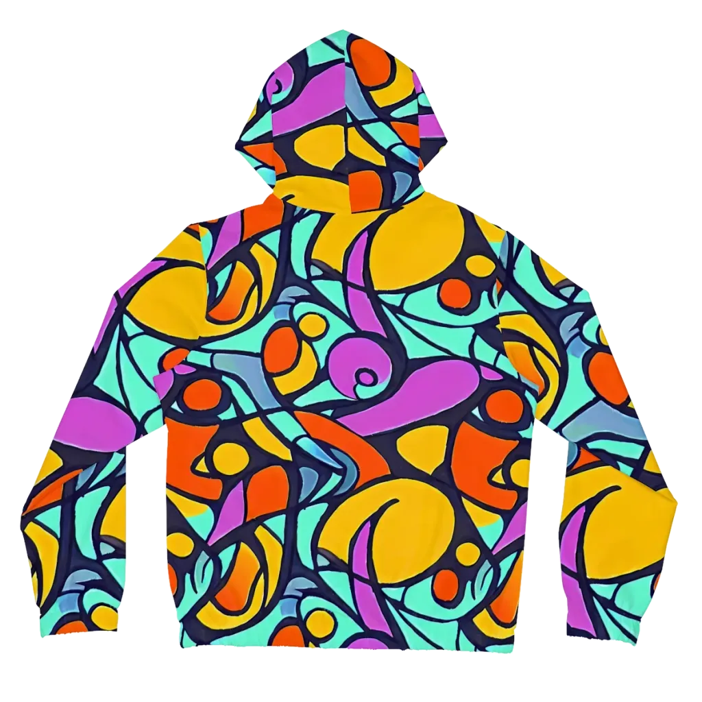 Ultraviolet Pop on Women's Full-Zip Hoodie — Back